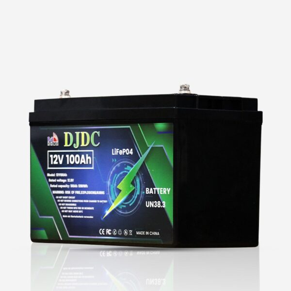 DJDC 12V 100Ah LiFePO4 Lithium Battery