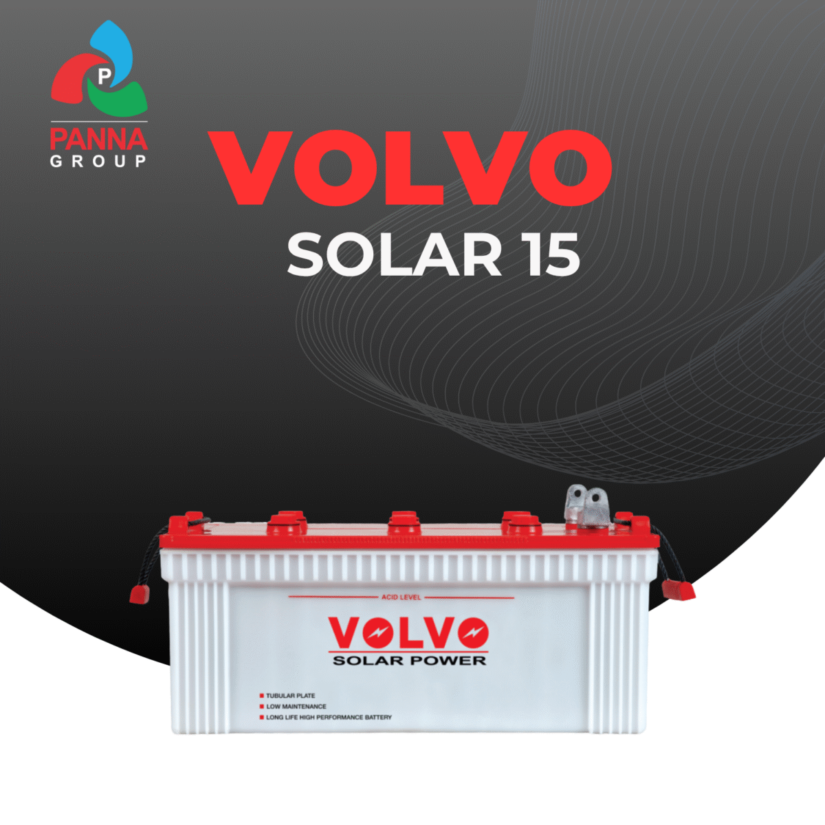 volvo solar battery 15ah