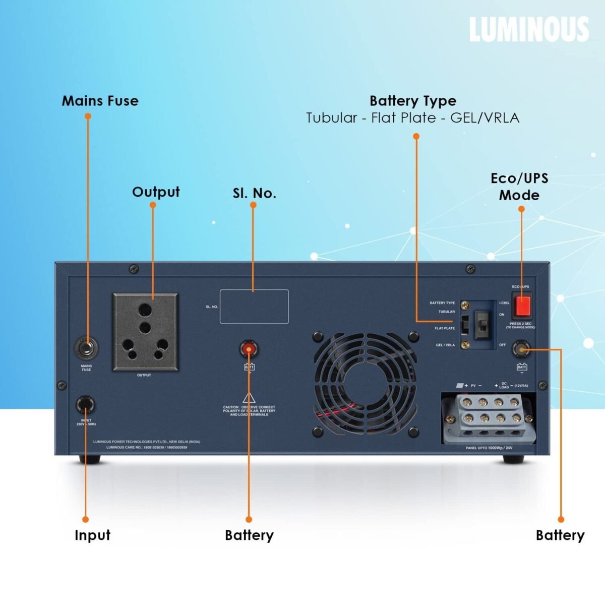 Luminous Solar NXG 12v 850e