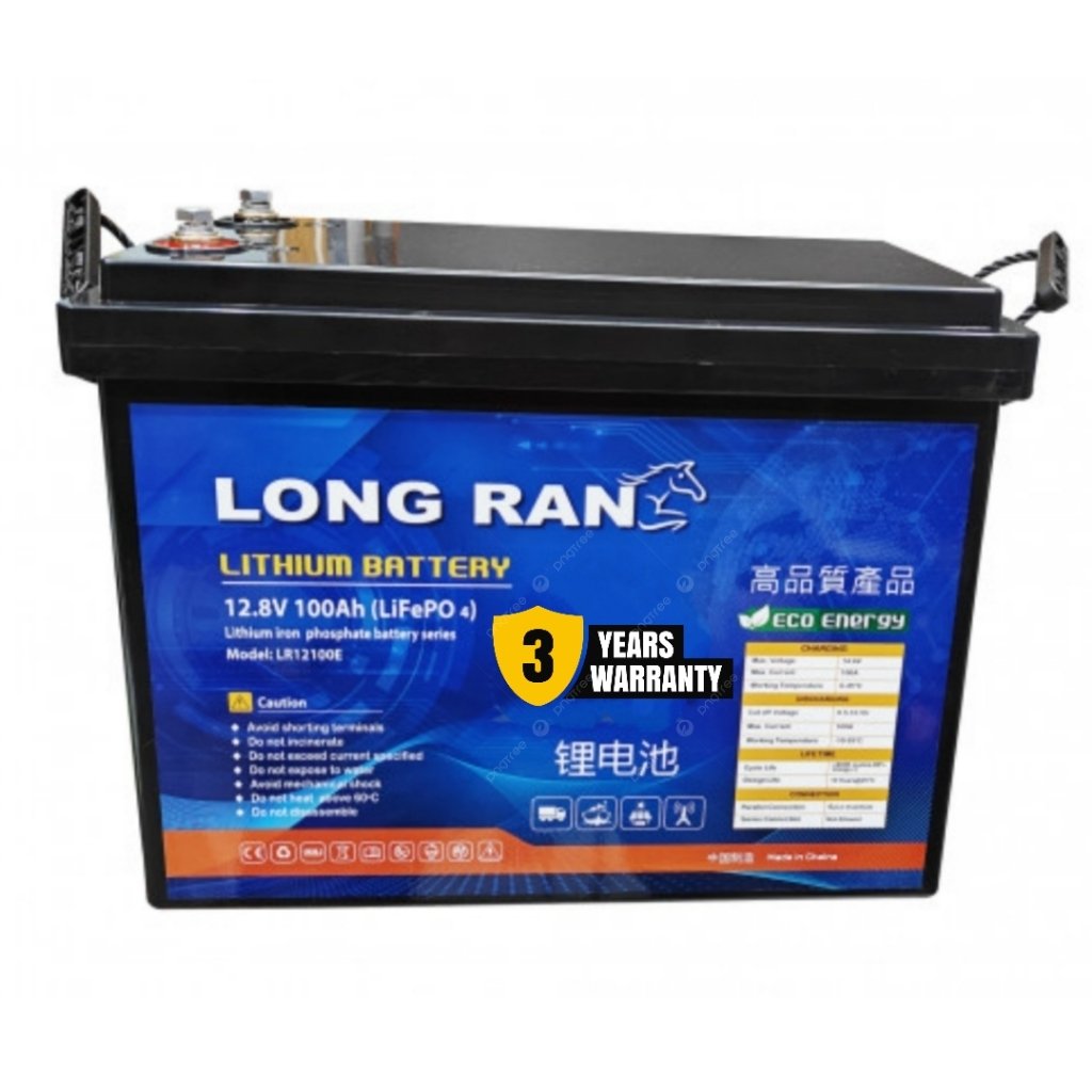 long12_100lfp02 LONG RAN Lithium Iron Phosphate 100AH 12V (LiFePO4) Battery - Image 1